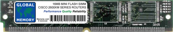 16MB MINI FLASH SIMM MEMORY RAM FOR CISCO 2600XM SERIES ROUTERS (MEM2600XM-16MFS) - Click Image to Close